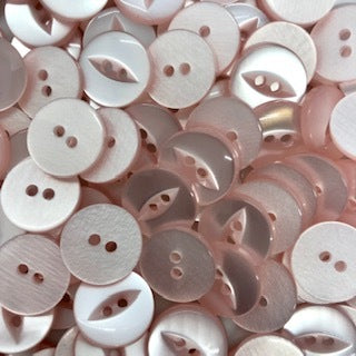 Fish Eye Button : 14mm Pale Pink