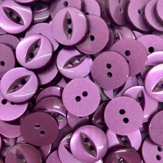 Fish Eye Button : 14mm Purple
