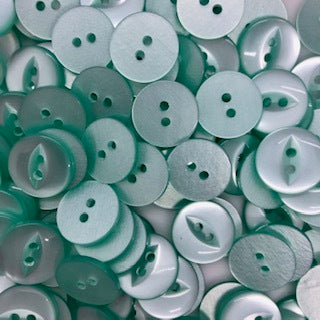 Fish Eye Button : 14mm Mint Green
