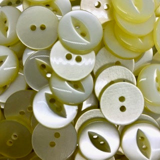 Fish Eye Button : 16mm Lemon