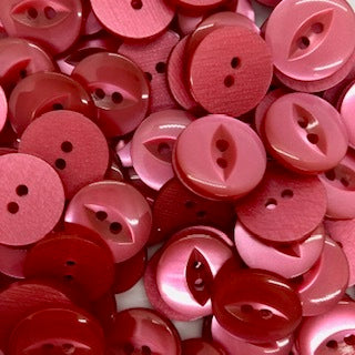 Fish Eye Button : 16mm Red
