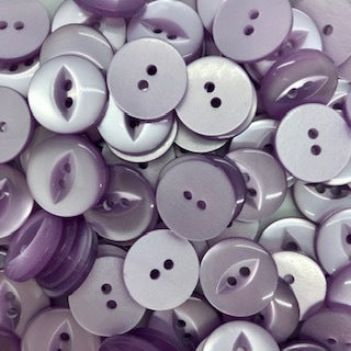 Fish Eye Button : 16mm Lilac