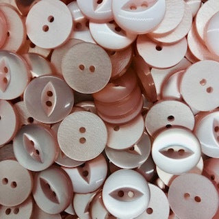 Fish Eye Button : 16mm Pale Pink