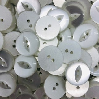 Fish Eye Button : 16mm White