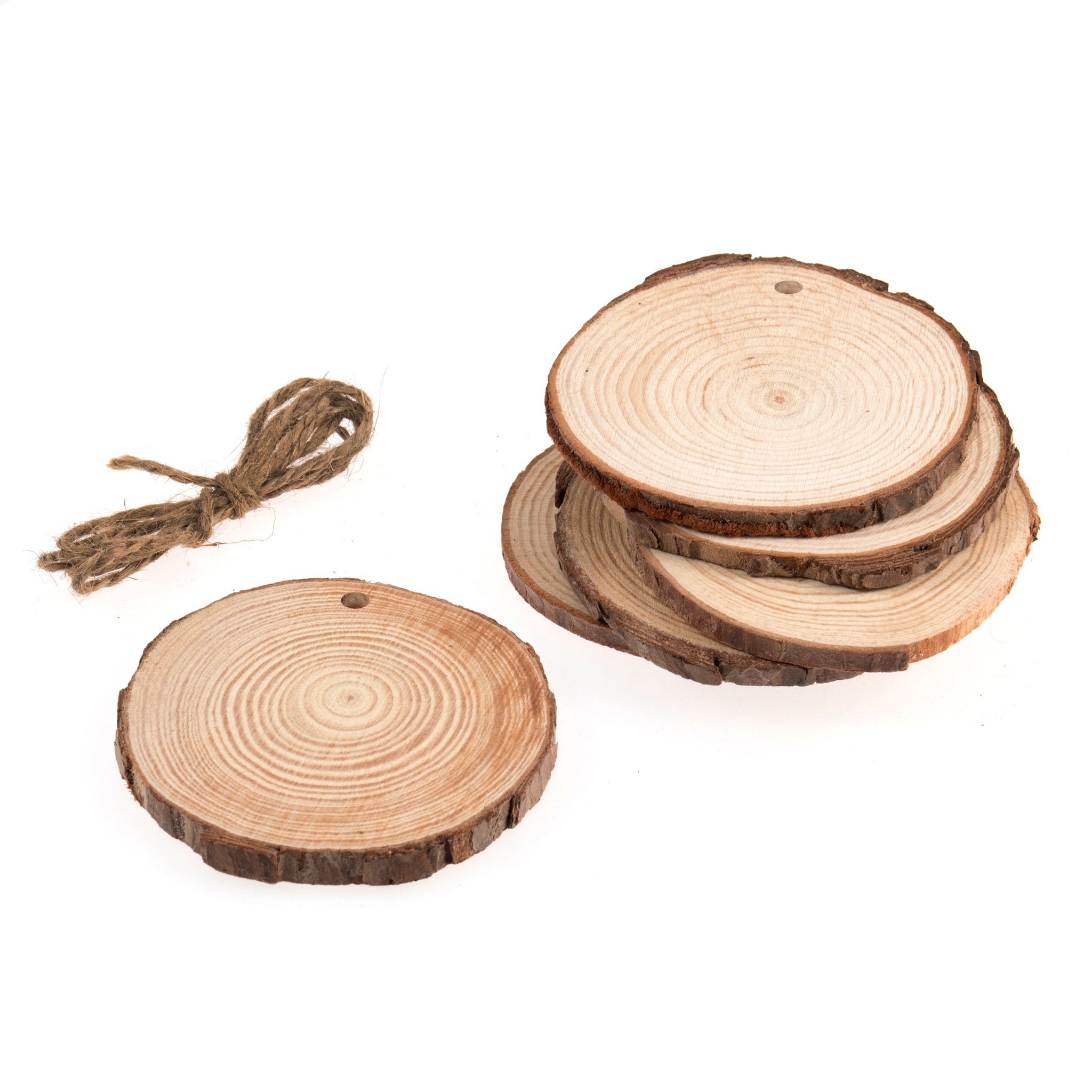 Hanging Wooden Slices Small 6 pieces