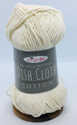 King Cole Recycled Cream Dishcloth Cotton