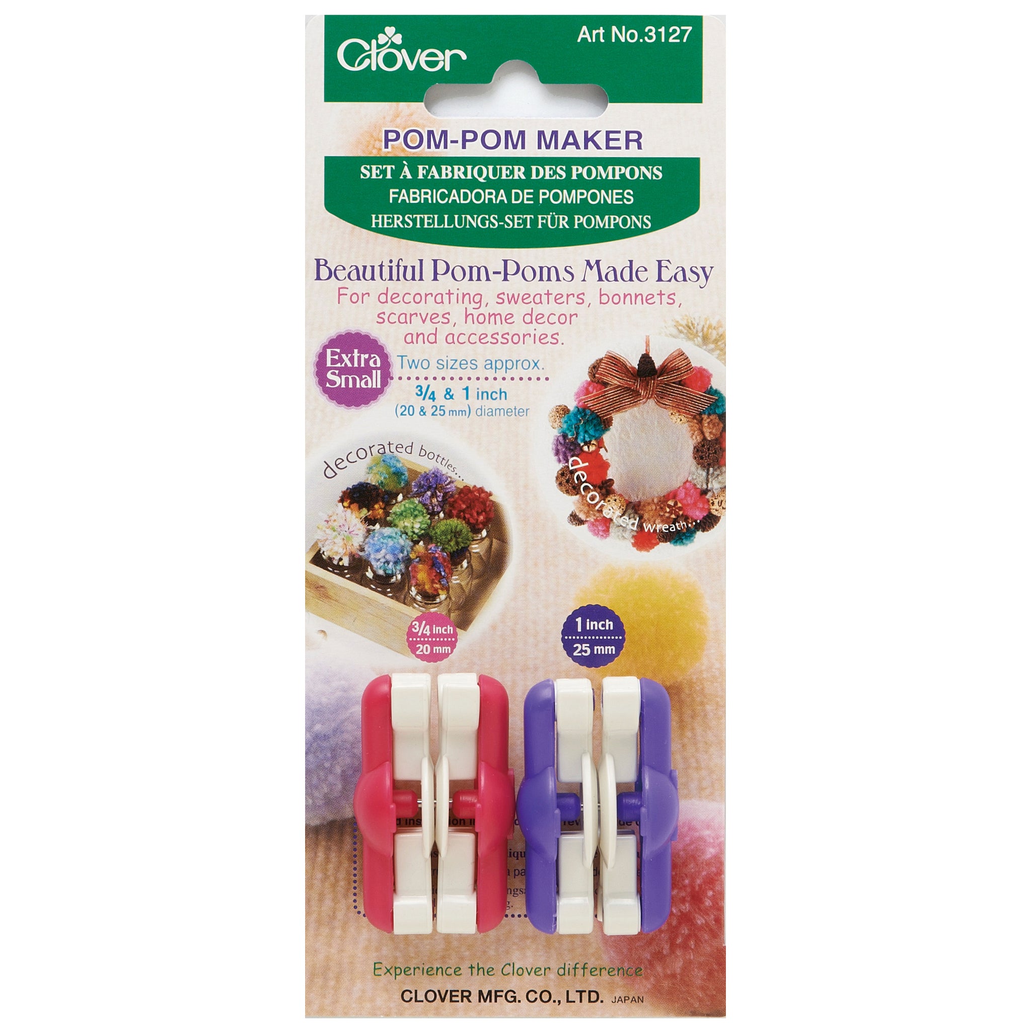 Clover Pom Pom Marker Extra Small 20mm & 25mm
