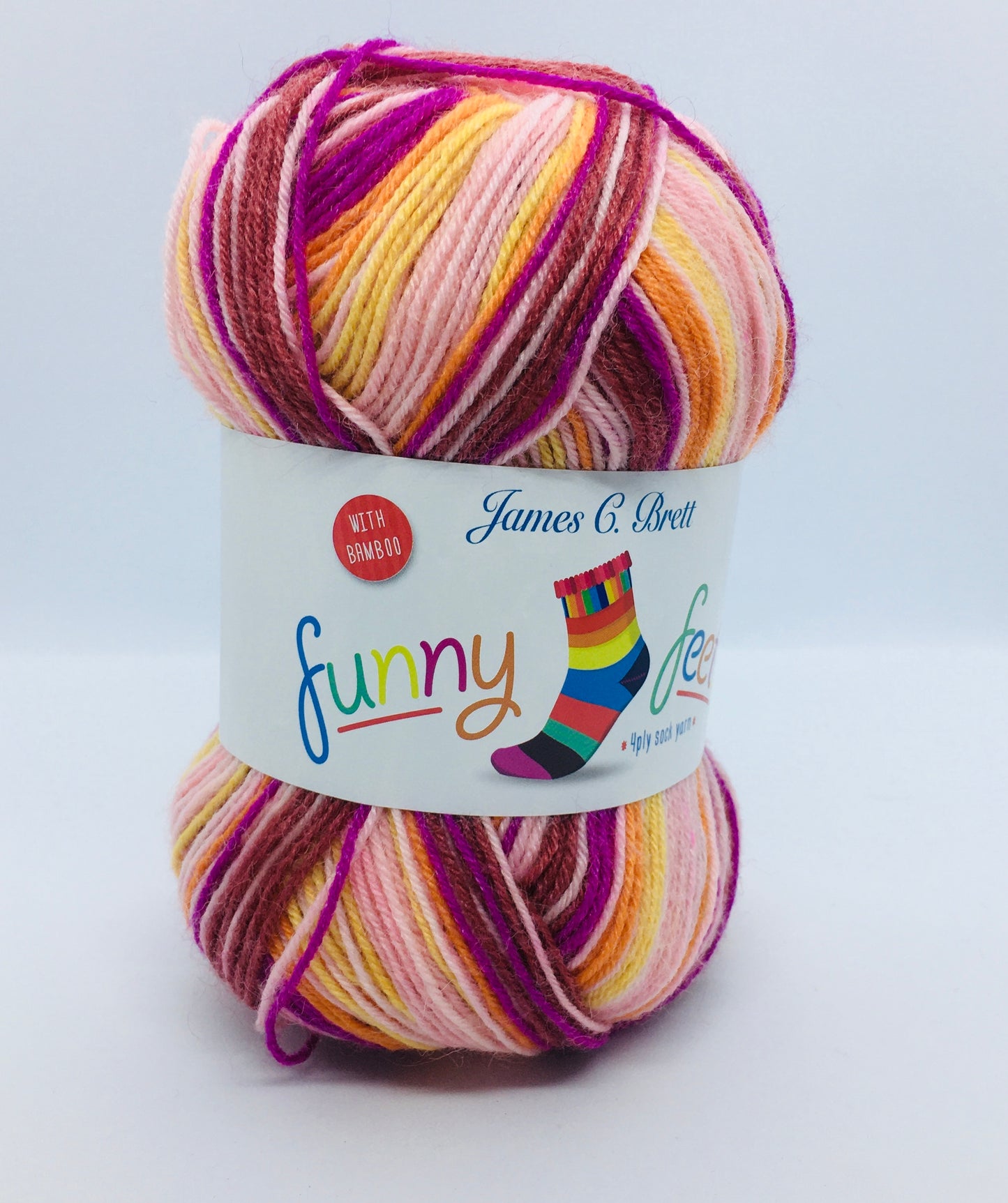 James C Brett Funny Feetz with Bamboo 4 Ply  FZB13 - 100g