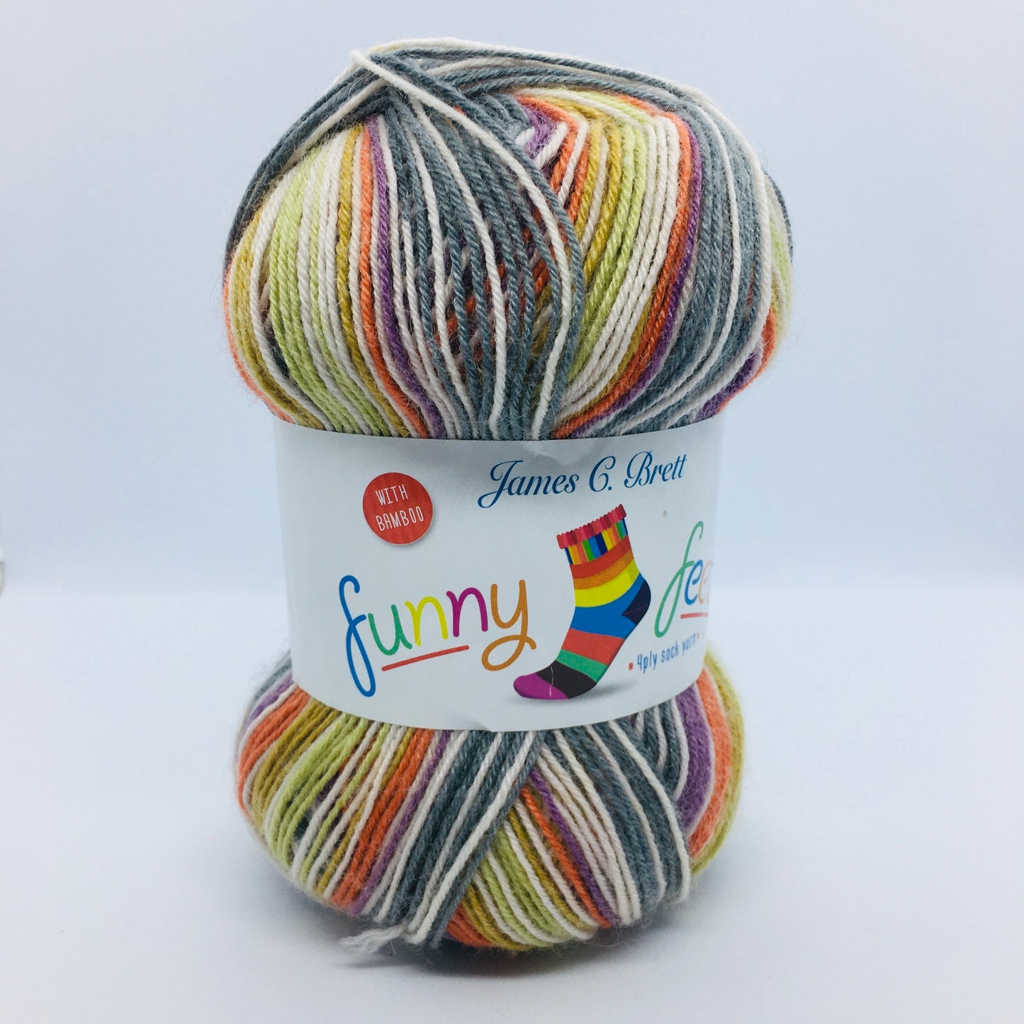 James C Brett Funny Feetz with Bamboo 4 Ply FZB18 - 100g