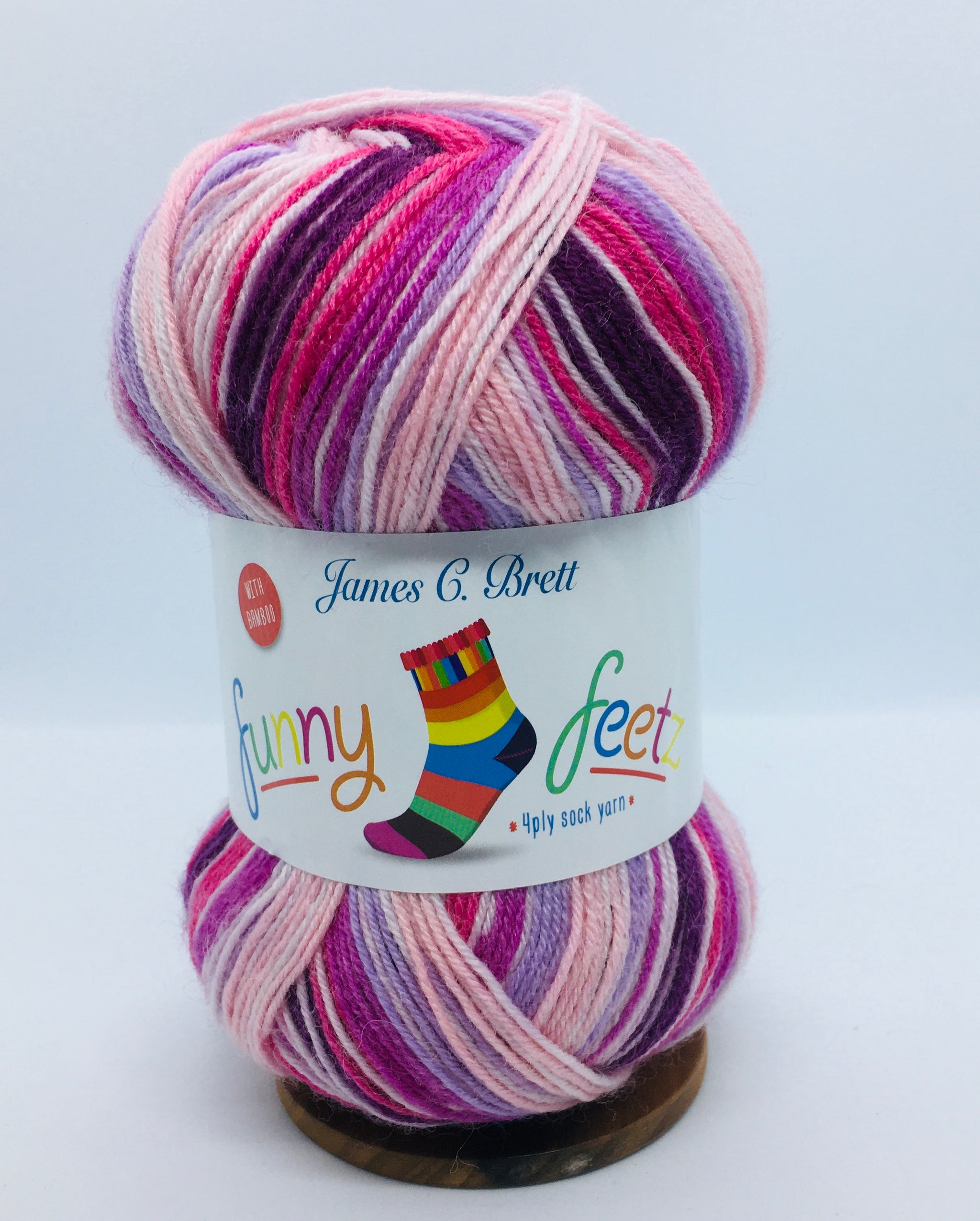 James C Brett Funny Feetz with Bamboo 4 Ply FZB16 - 100g