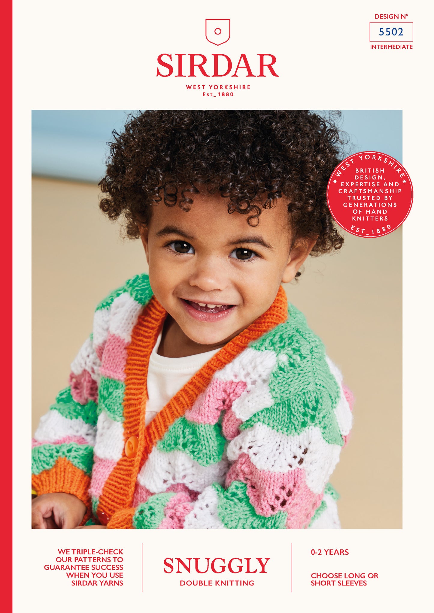 Sirdar Snuggly DK 5502 Catching Waves Cardigan 0-3M - 18-24M