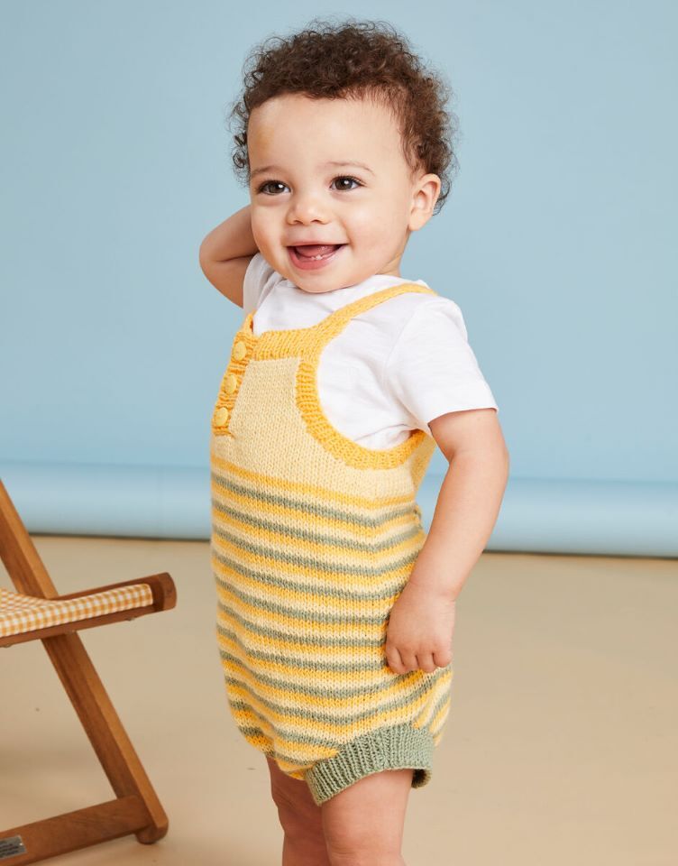 Sirdar Snuggly DK 5505 Sandcastle Romper 0-3m - 18-24m