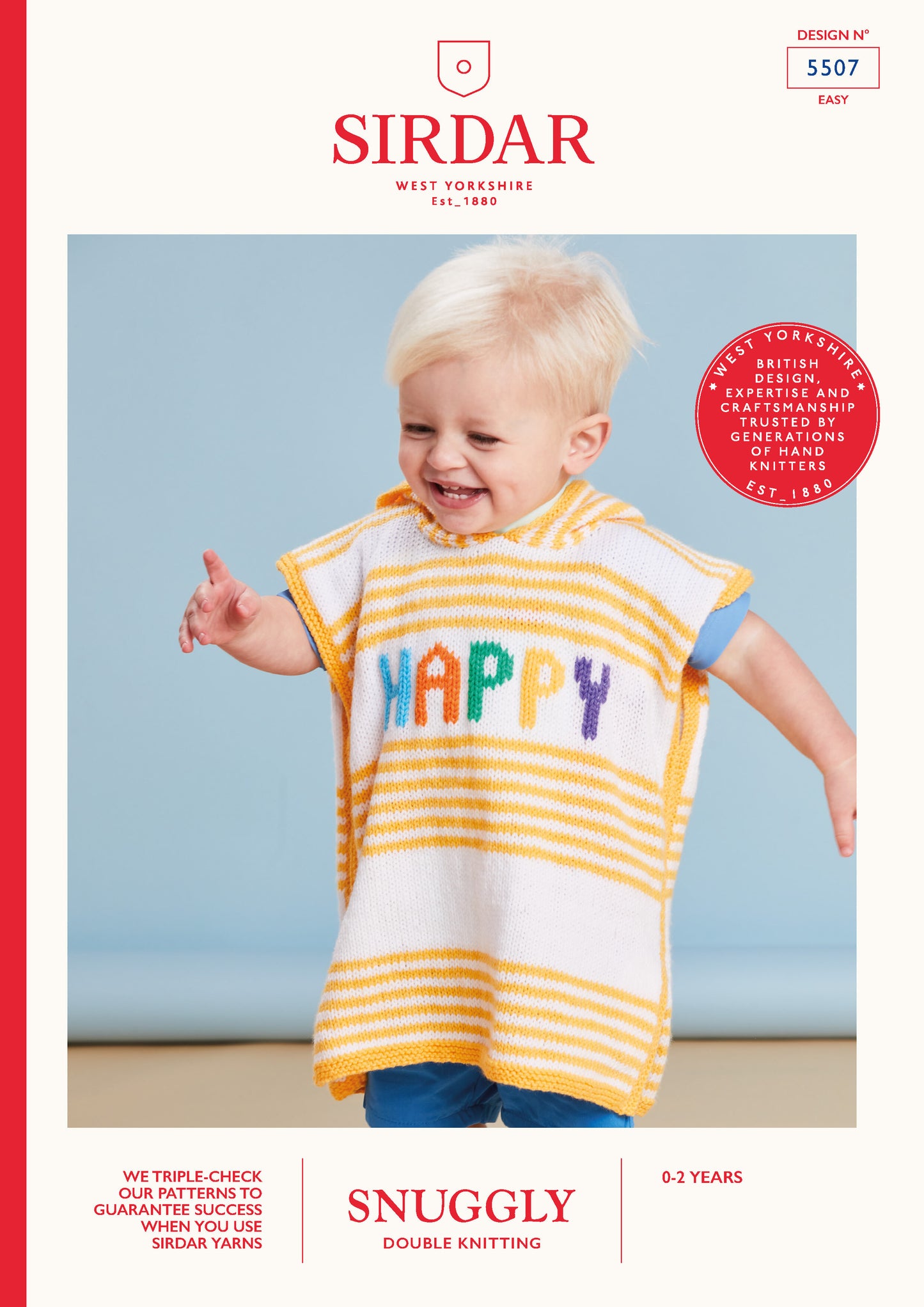 Sirdar Snuggly DK 5507 Happy Holidays Poncho 0-3m - 18-24m