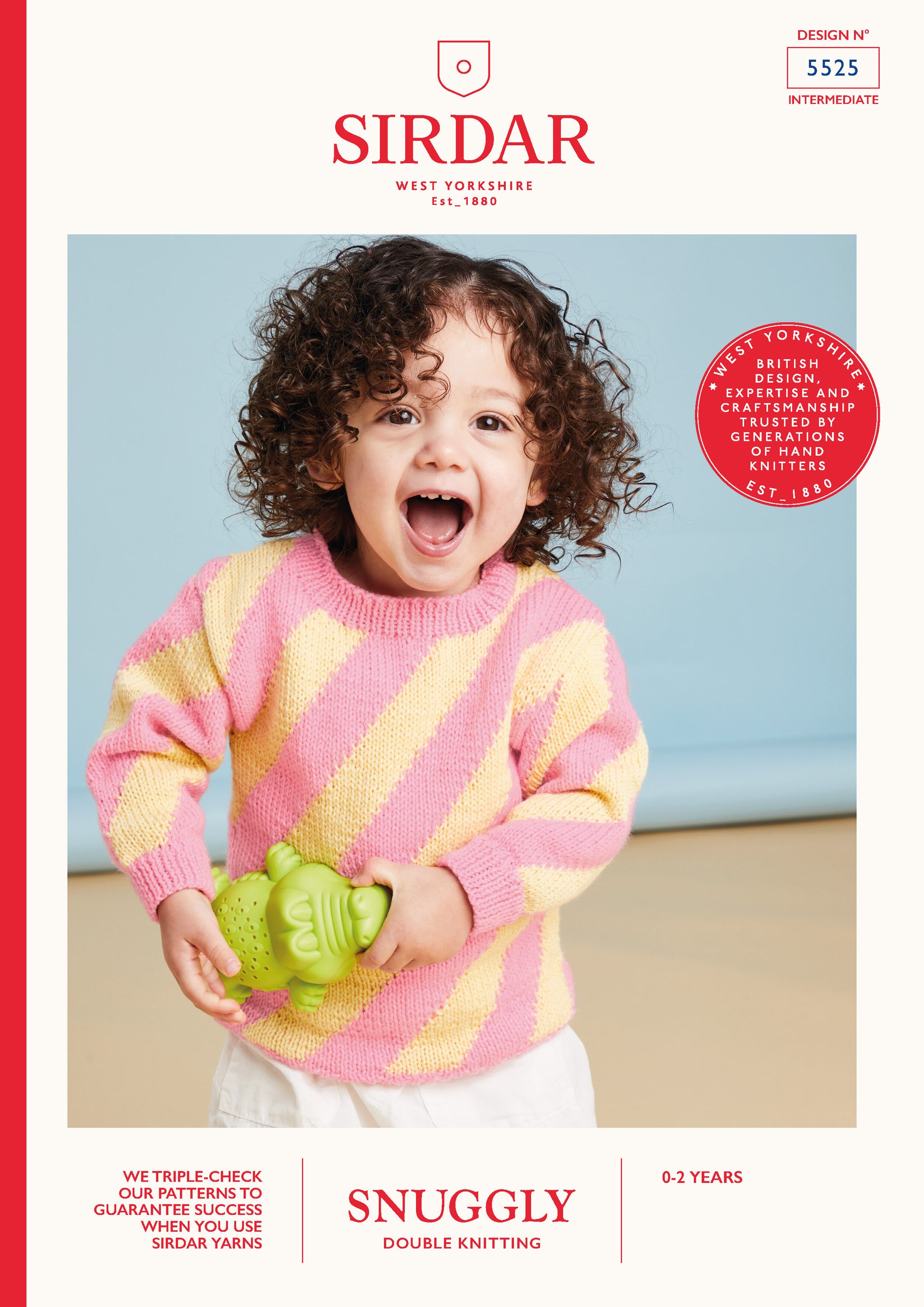 Sirdar Snuggly DK 5525 Beach Hut Stripe Sweater 0-3 - 18-24m