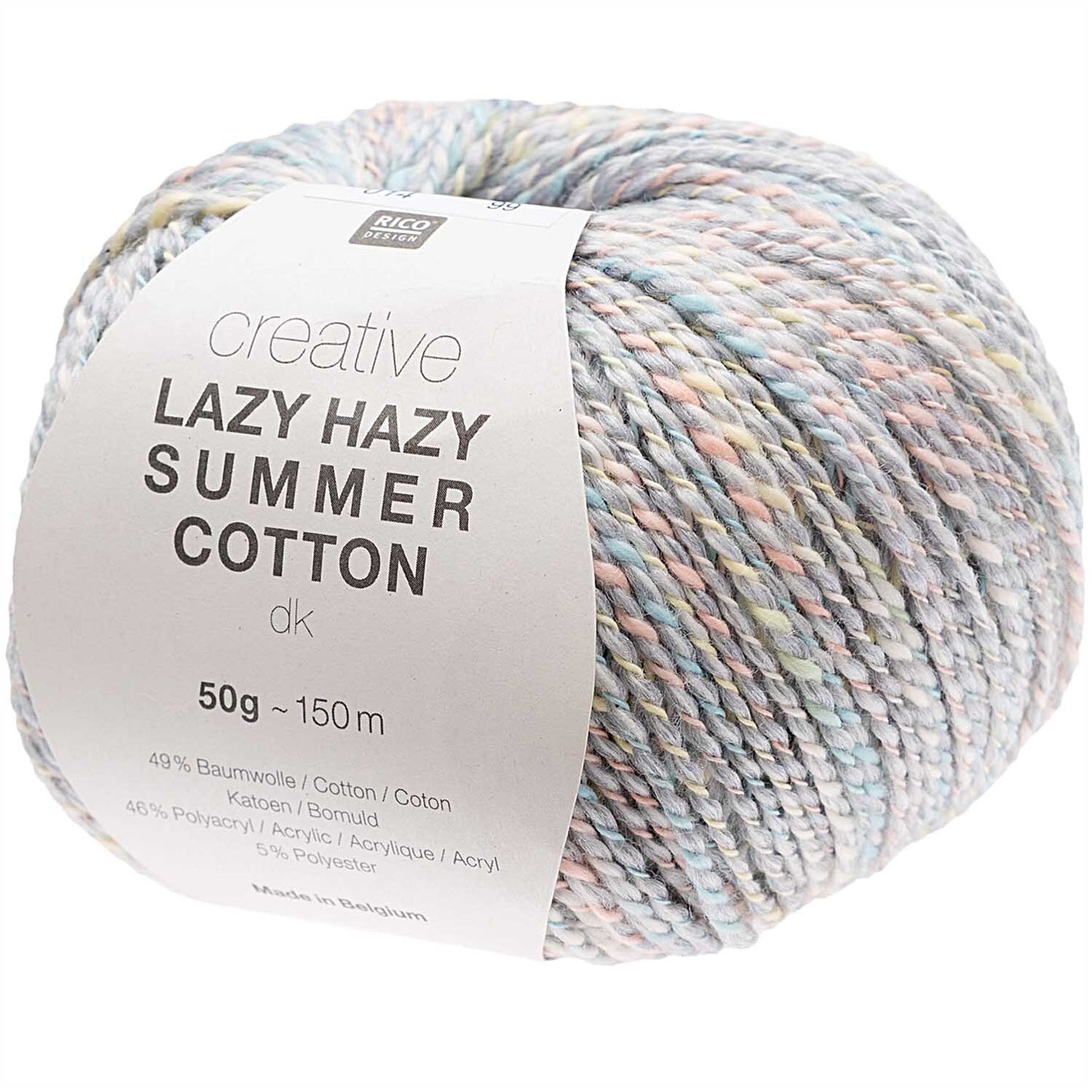 Rico 014 Grey Lazy Summer Cotton DK