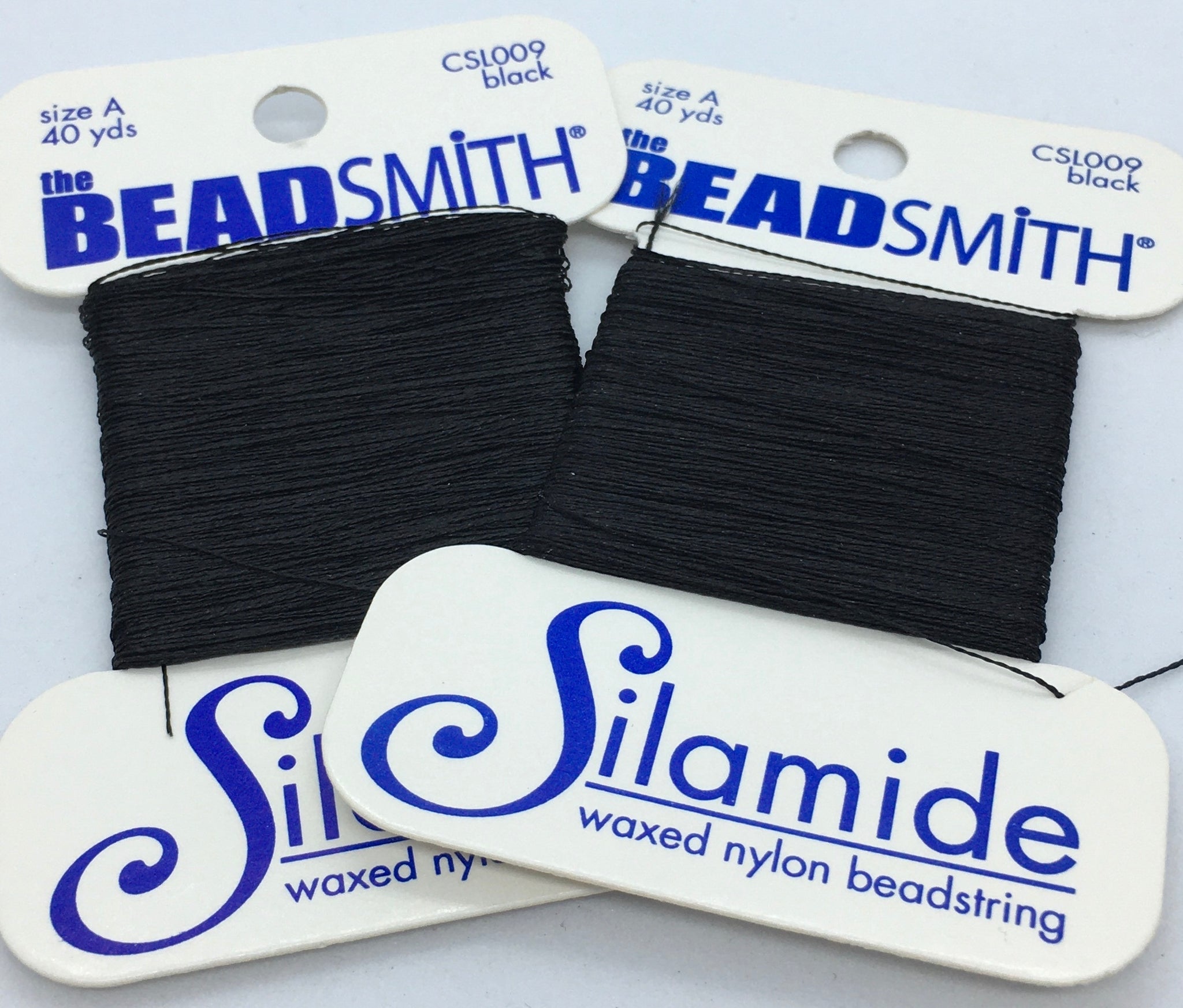 Bead Smith Black Waxed Nylon Bead string