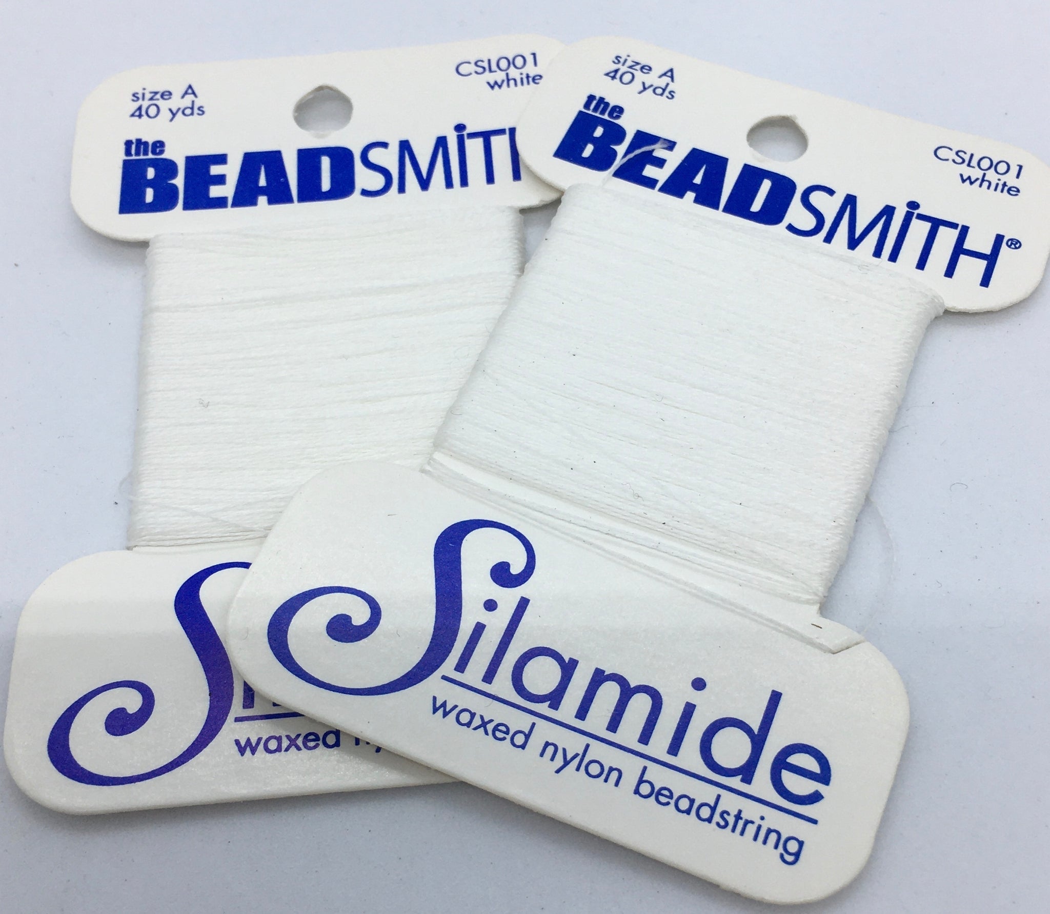 Bead Smith White Waxed Nylon Bead String