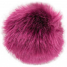 Fake Fur Pom Pom 13cm Berry