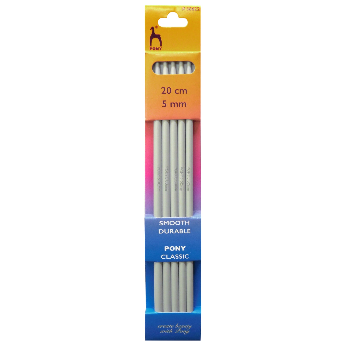 Pony 5.00mm 20cm Double Pointed Knitting Needles