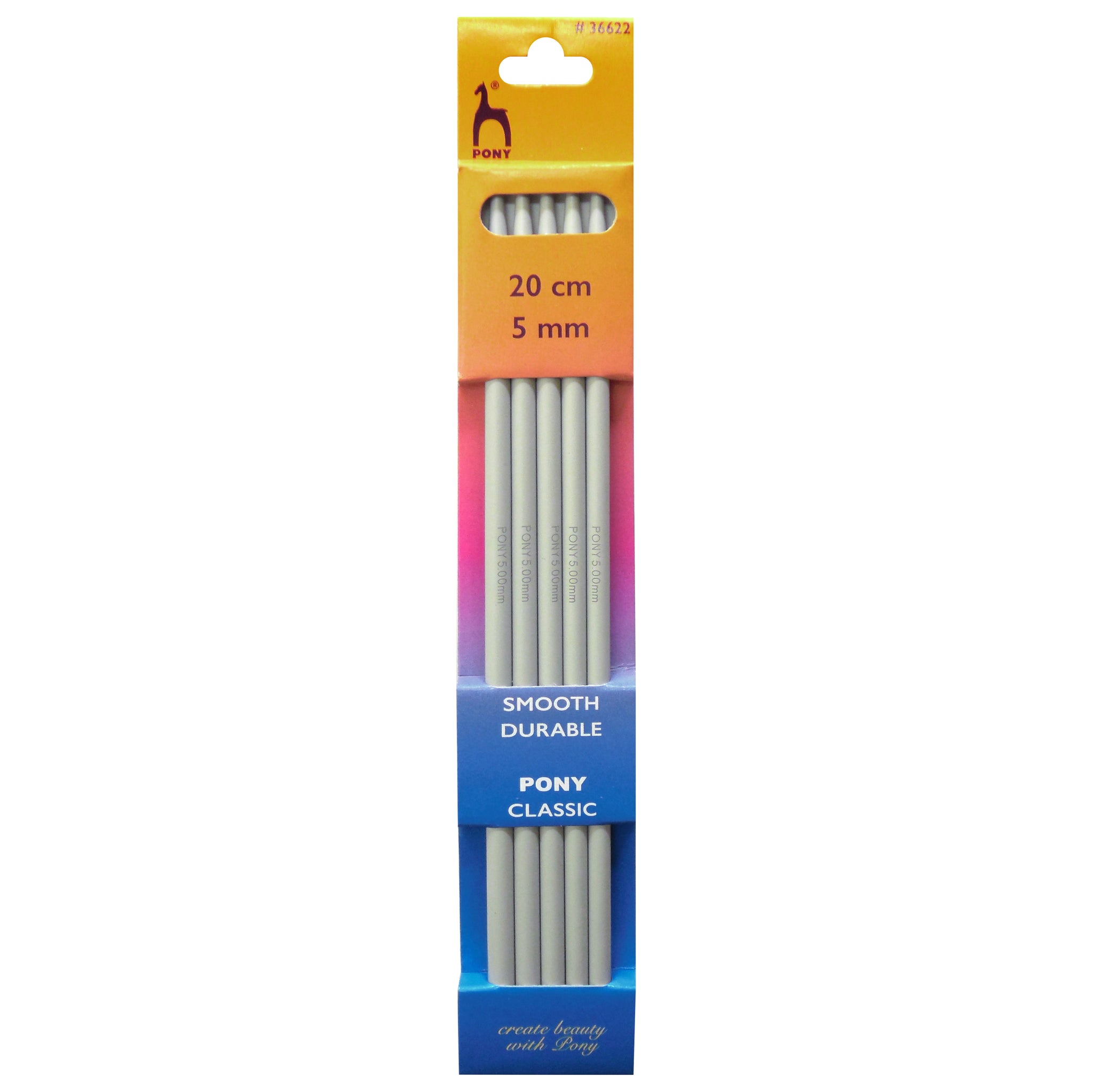 Pony 5.00mm 20cm Double Pointed Knitting Needles