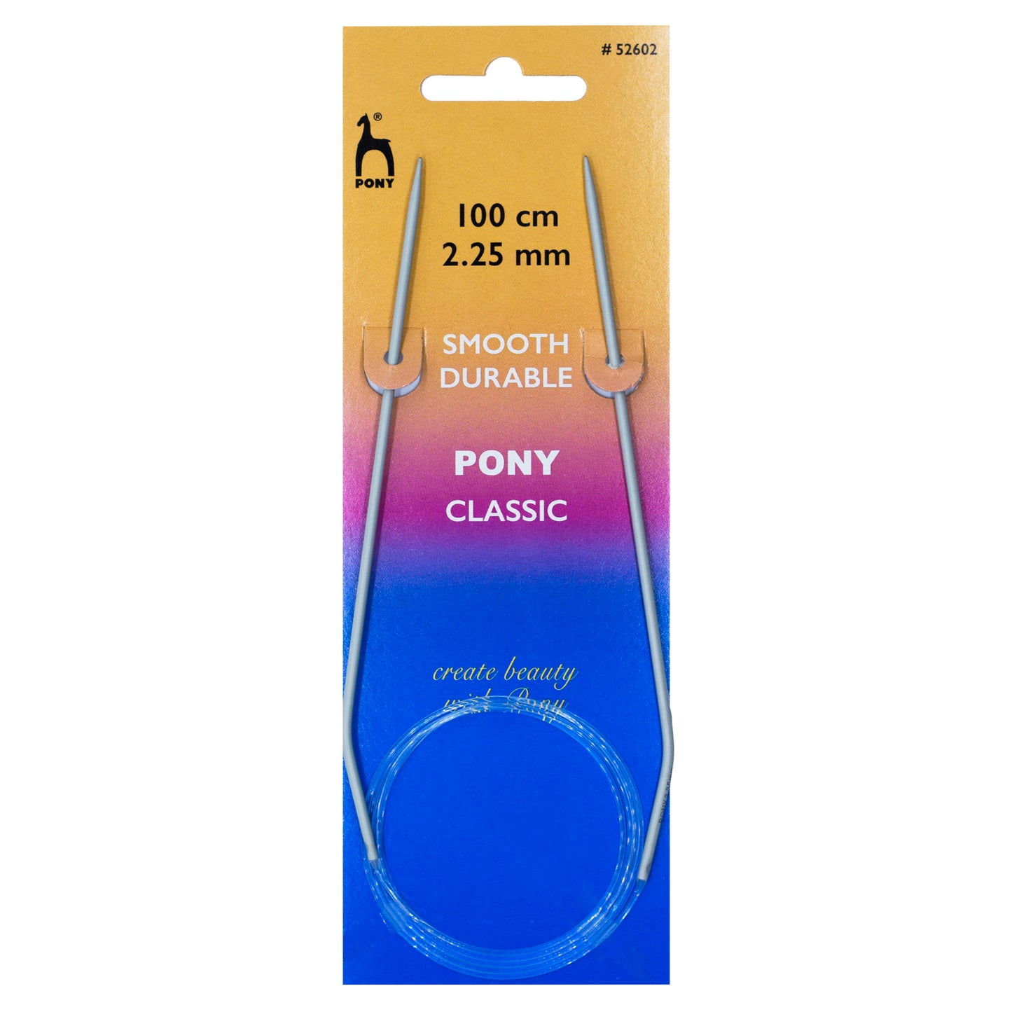 Pony Circular Knitting Needles: 2.25mm 100cms