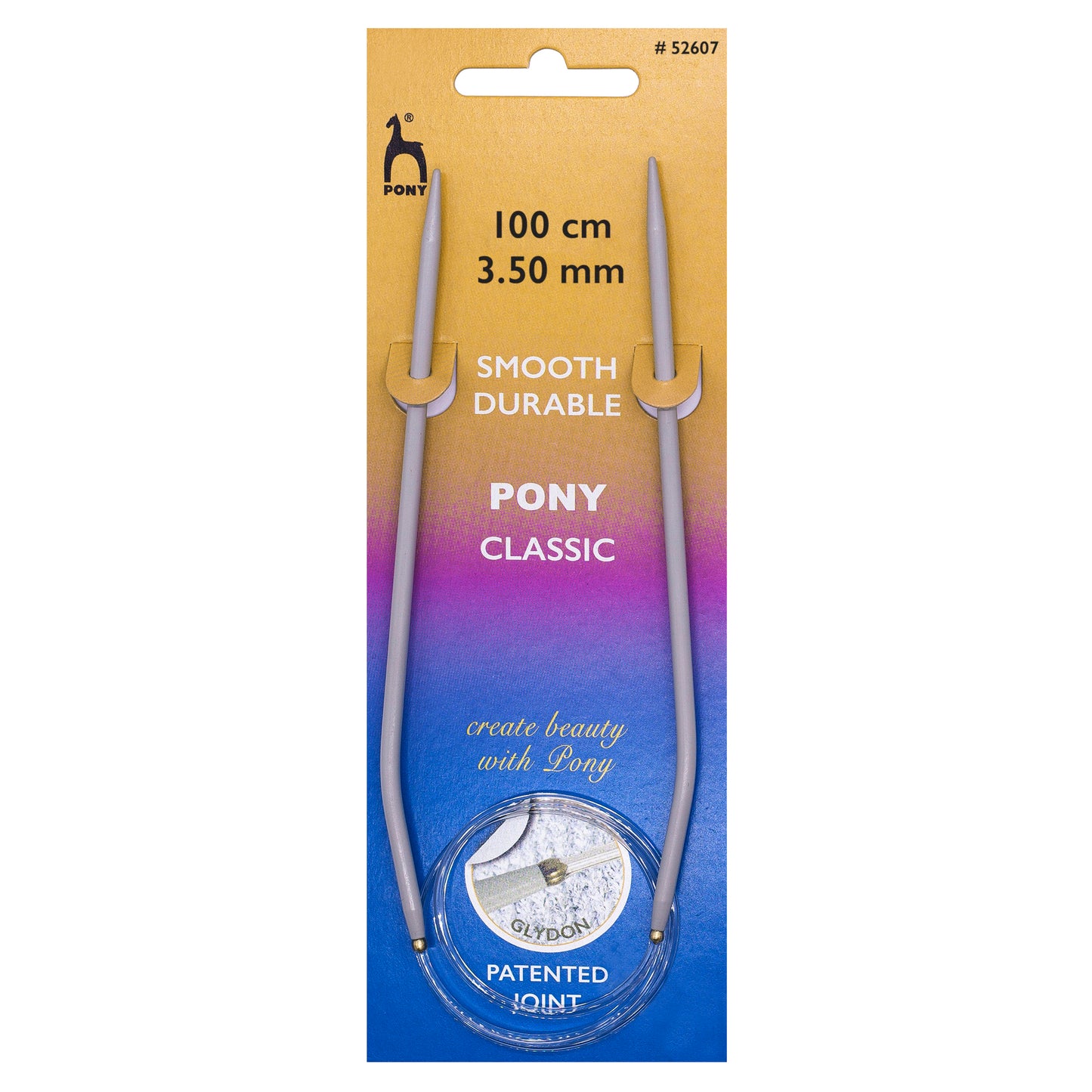 Pony Circular Knitting Needle: 3.50mm 100cm