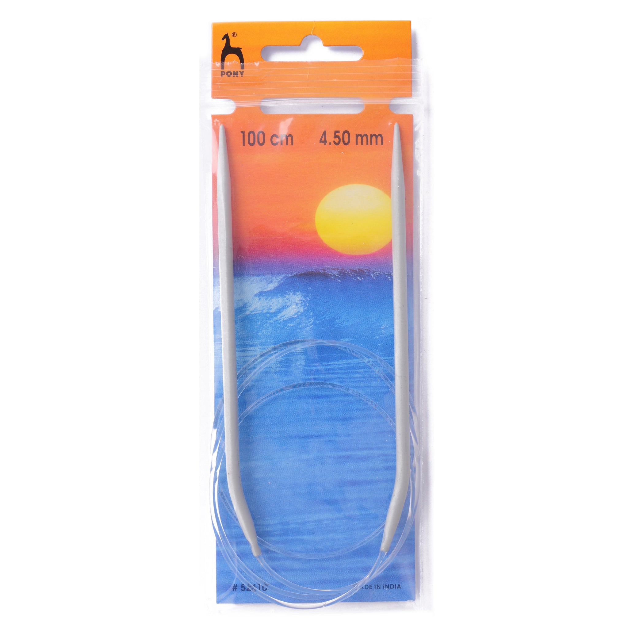 Pony Circular Knitting Needles: 4.50mm 100cm
