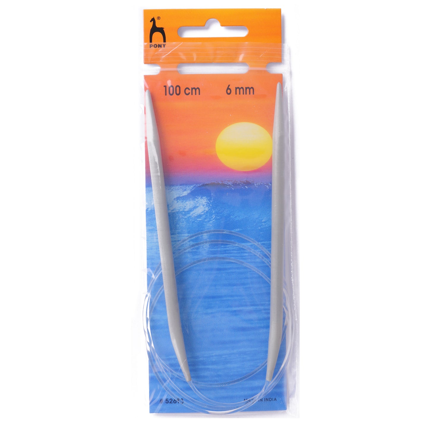 Pony Circular Knitting Needles: 6.00mm 100cm