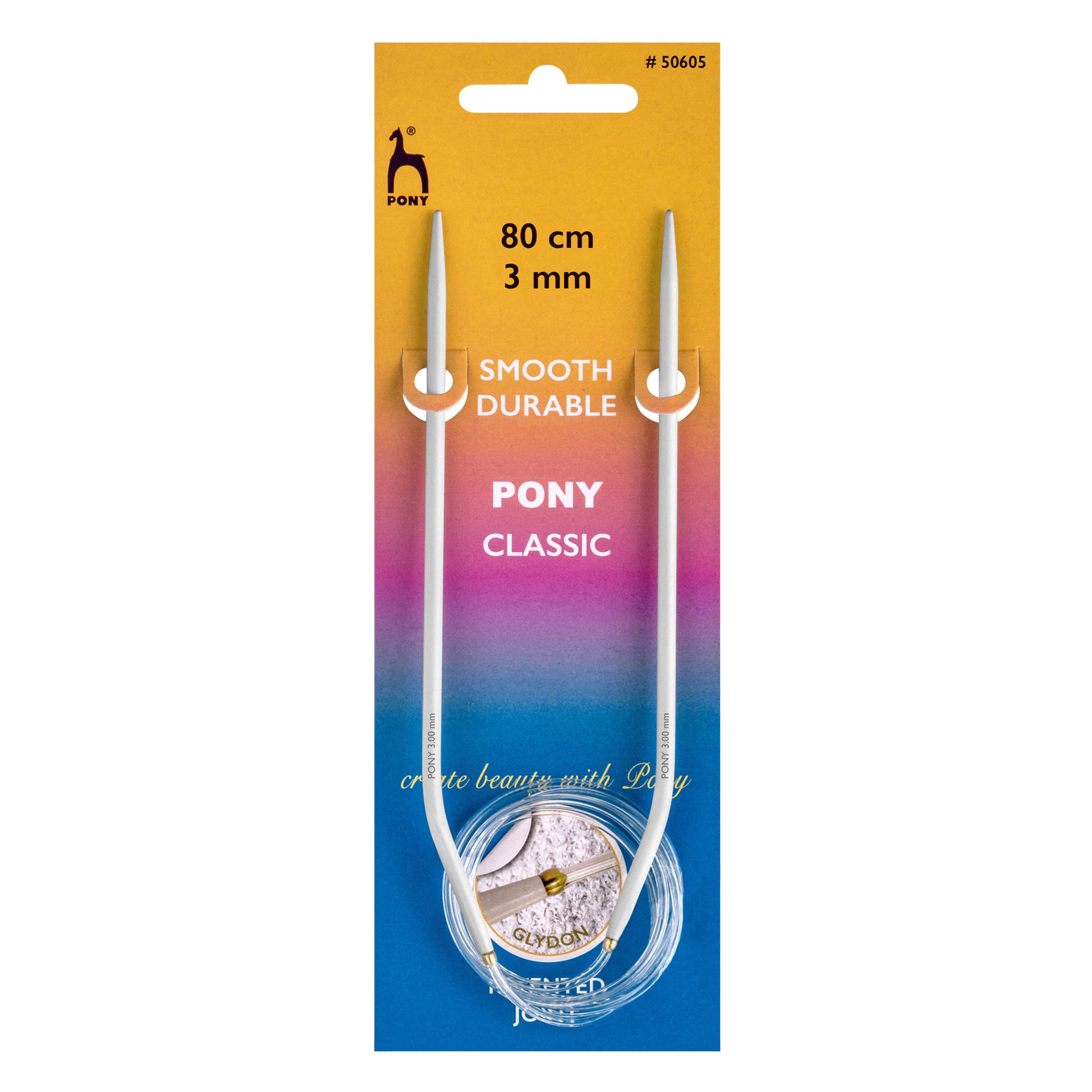 Pony Circular Knitting Needle: 3.00mm 80cm