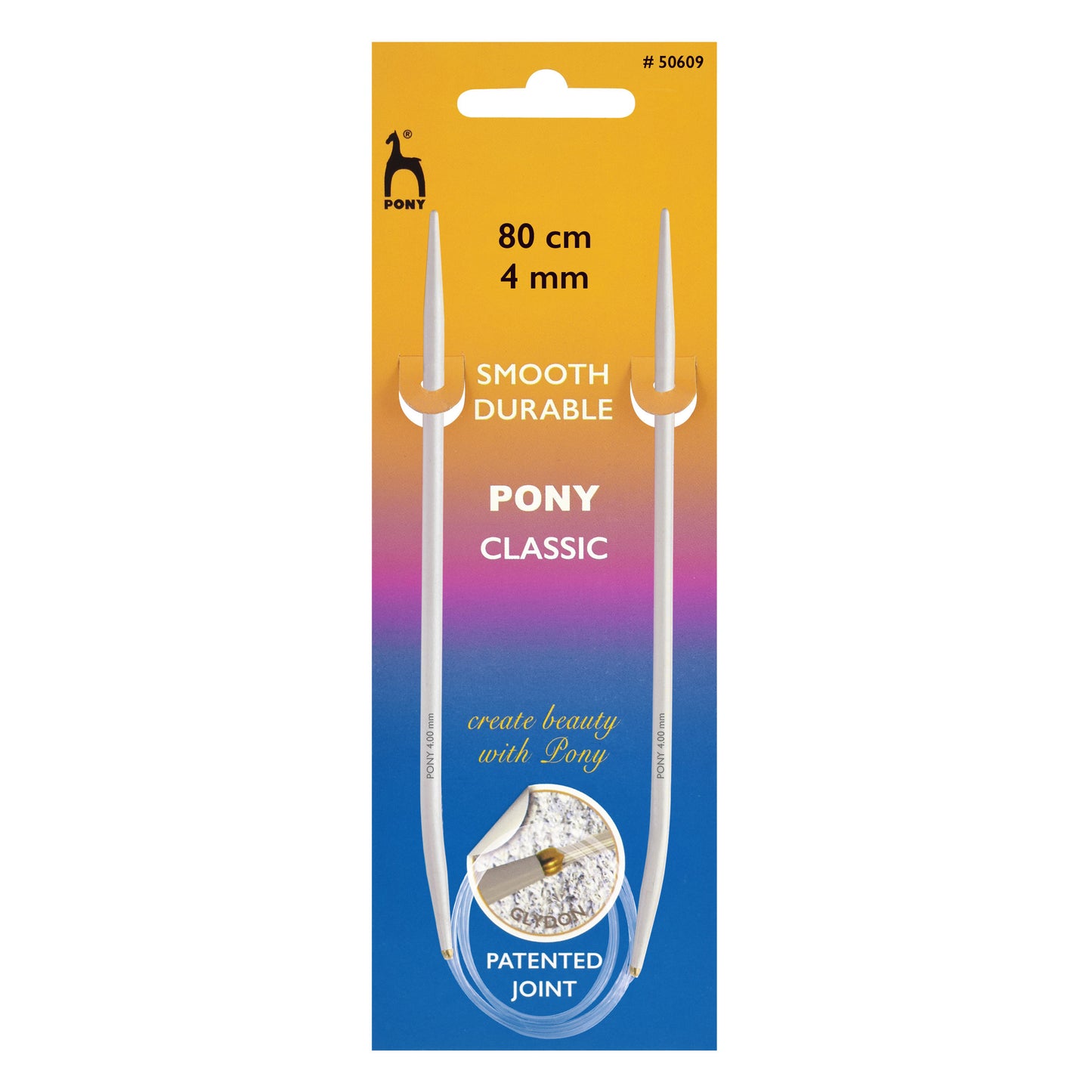 Pony Circular Knitting Needle: 4.00mm 80cm