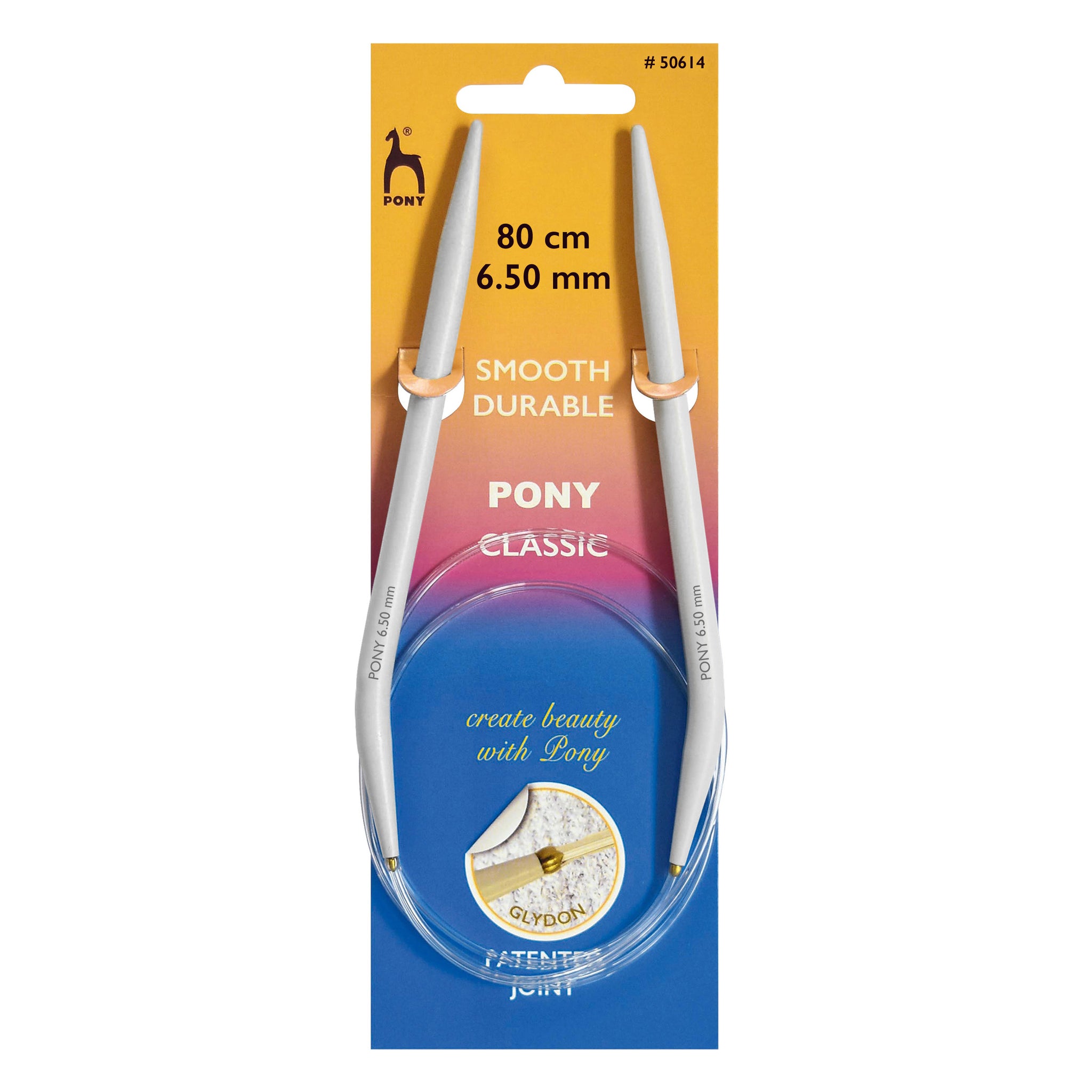 Pony Circular Knitting Needle: 6.50mm 80cm