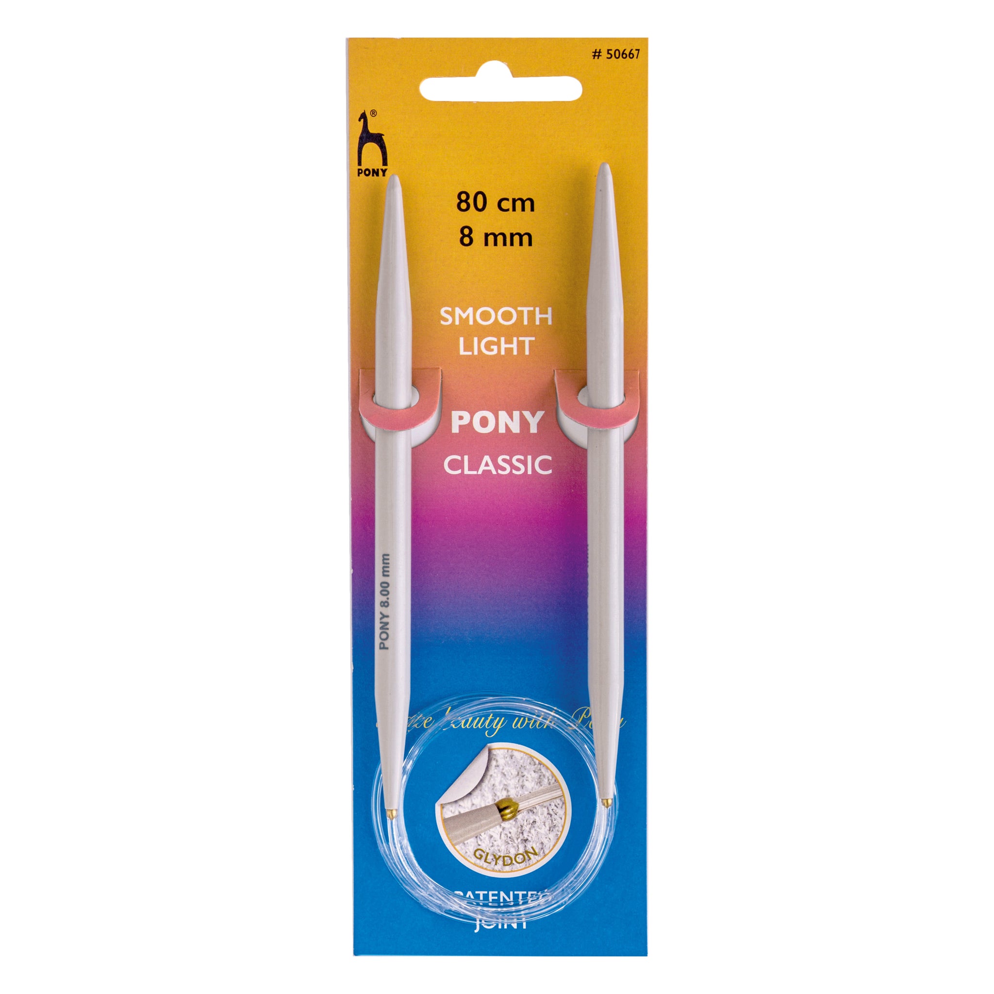 Pony Circular Knitting Needles: 8.00mm 80cm