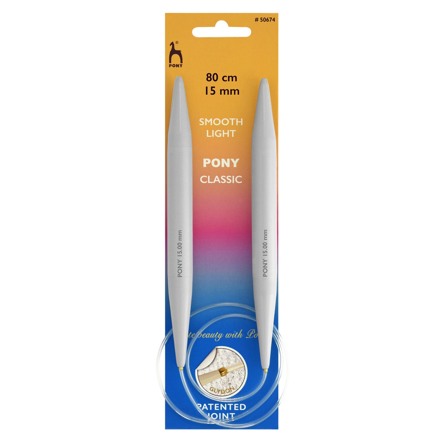 Pony Circular Knitting Needle: 15.00mm 80cm