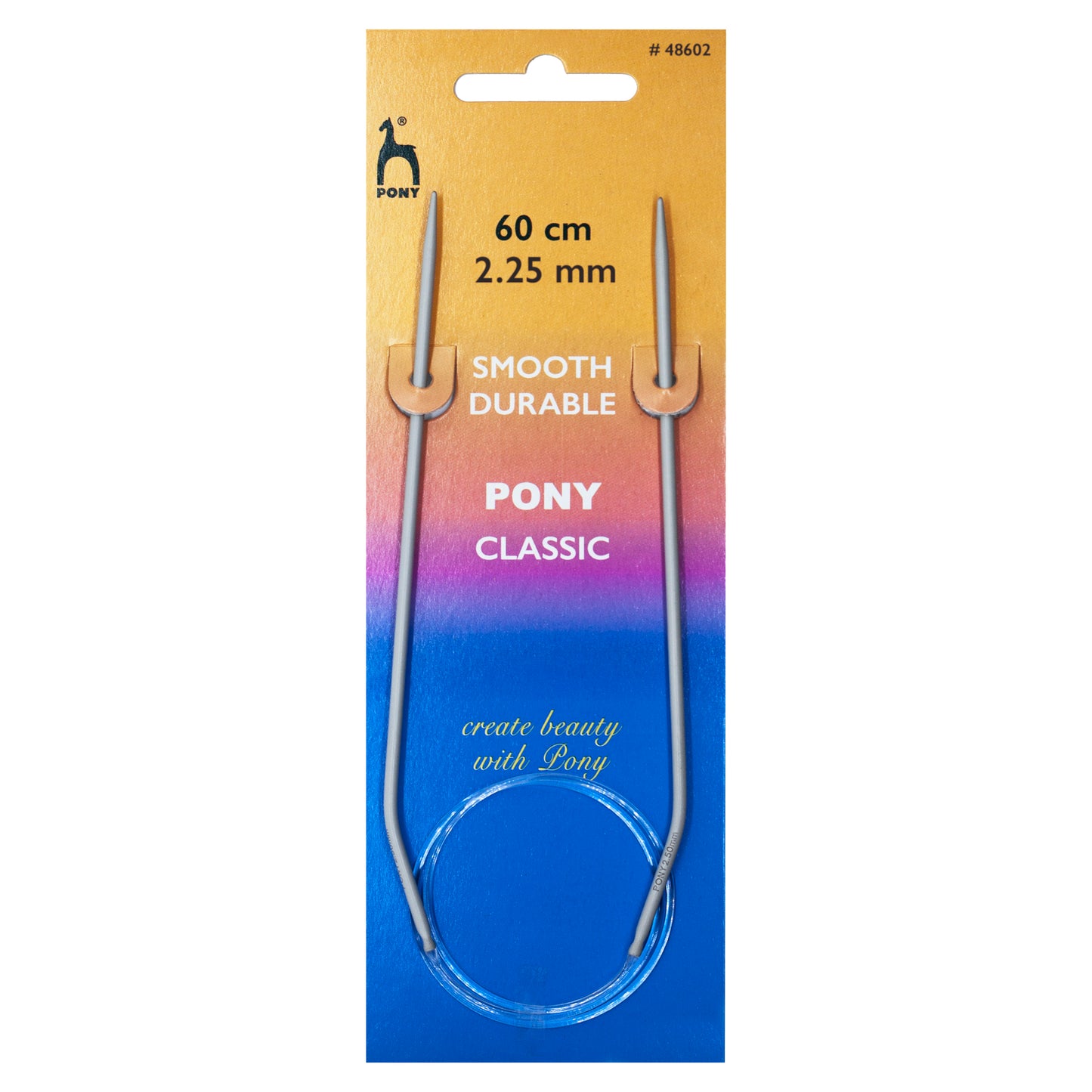 Pony Circular Knitting Needles: 2.25mm 60cm