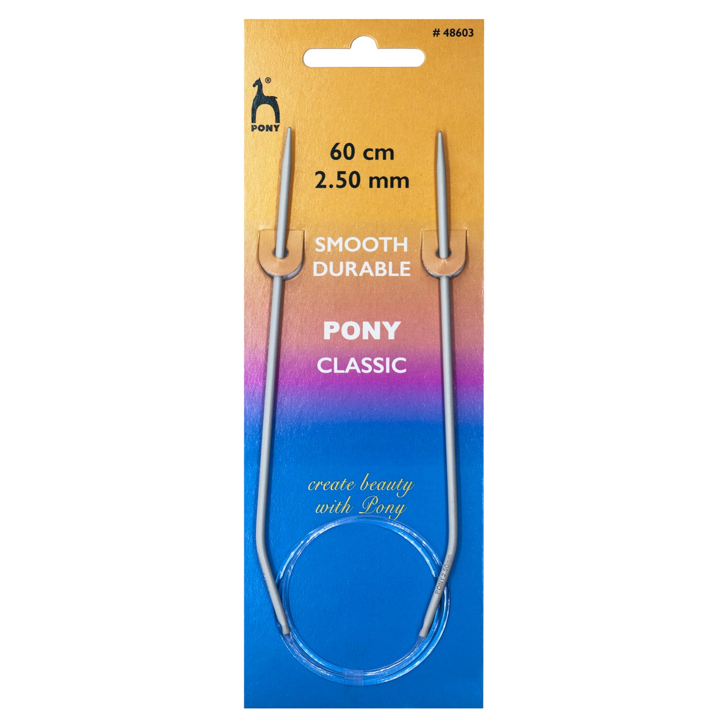 Pony Circular Knitting Needles: 2.50mm 60cm