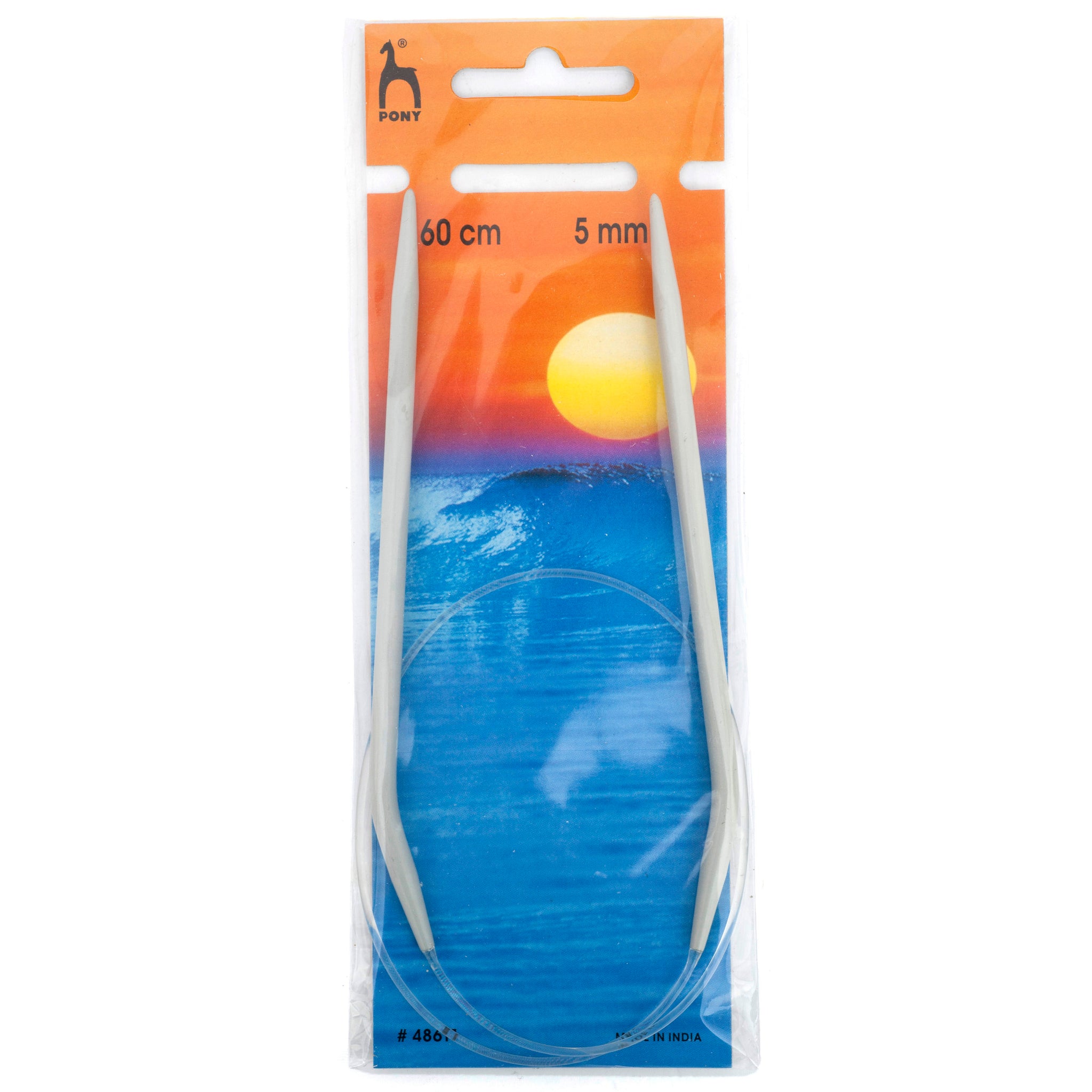 Pony Circular Knitting Needles: 5.00mm 60cm