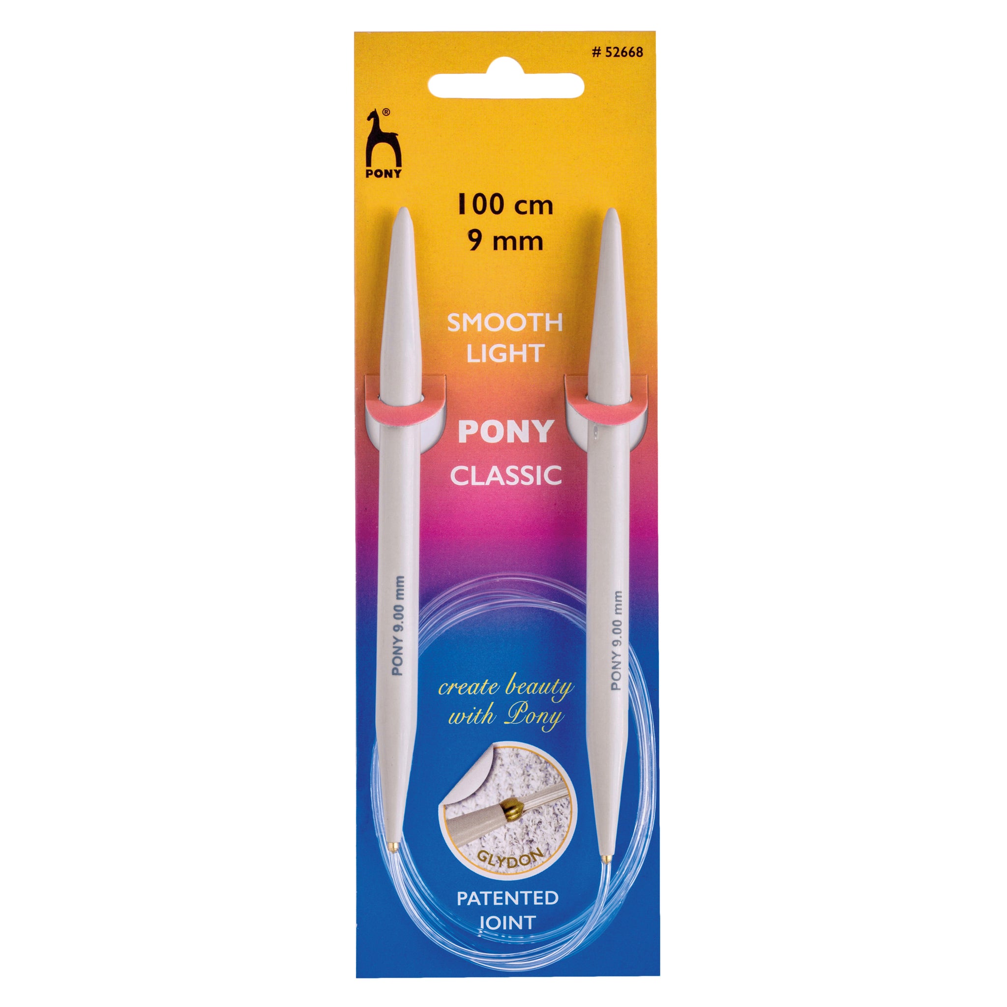 Pony Circular Knitting Needles: 9.00mm 60cm