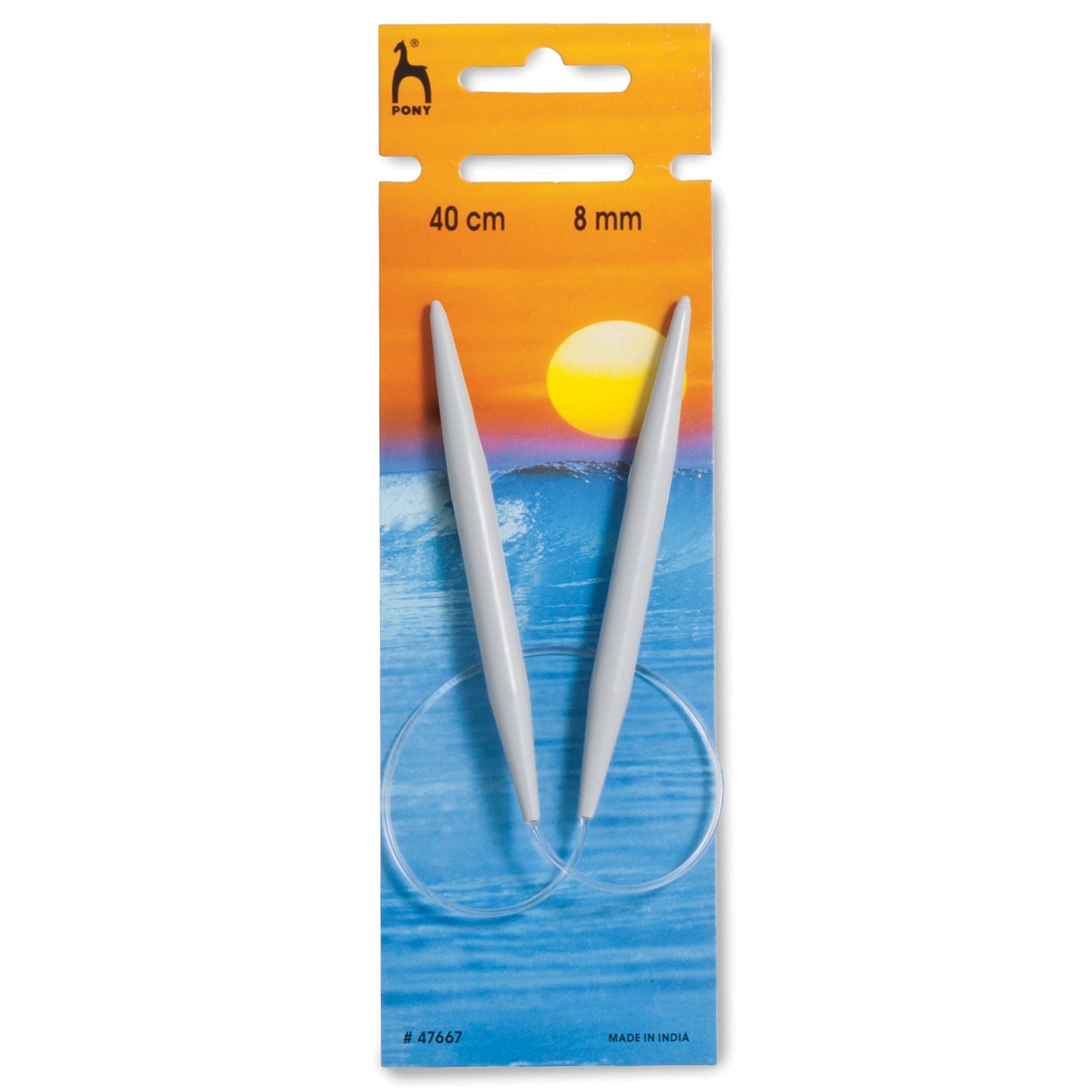 Pony Circular Knitting Needles: 8.00mm 40cm