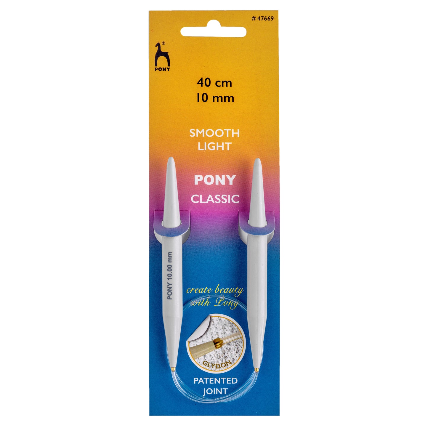 Pony Circular Knitting Needle: 10.00mm 40cm
