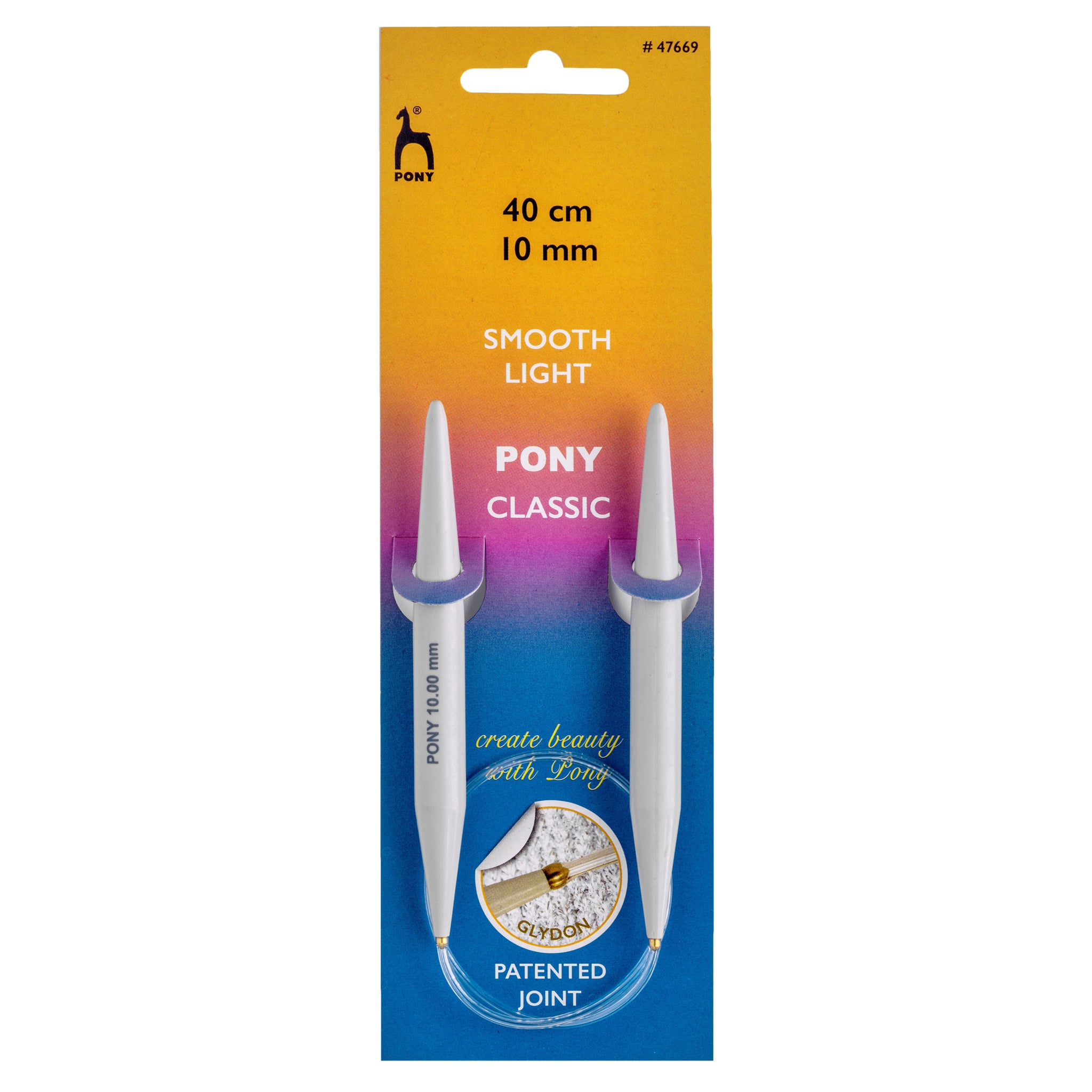 Pony Circular Knitting Needle: 10.00mm 40cm
