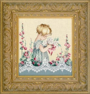 Emma's Garden Lavender & Lace Cross Stitch Chart LL049