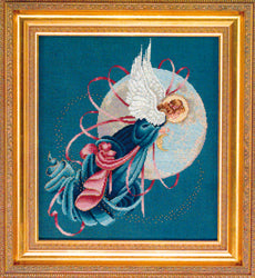Blue Moon Angel Lavender & Lace Cross Stitch Chart LL036