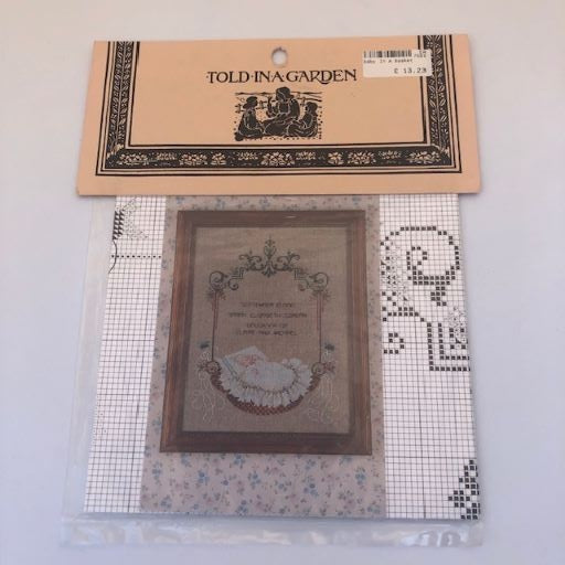 Told In A Garden Baby in a Basket Cross Stitch Chart T.G.37