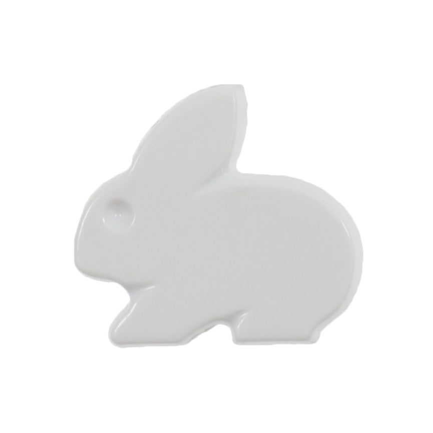 Bunny Shaped Button 17mm White