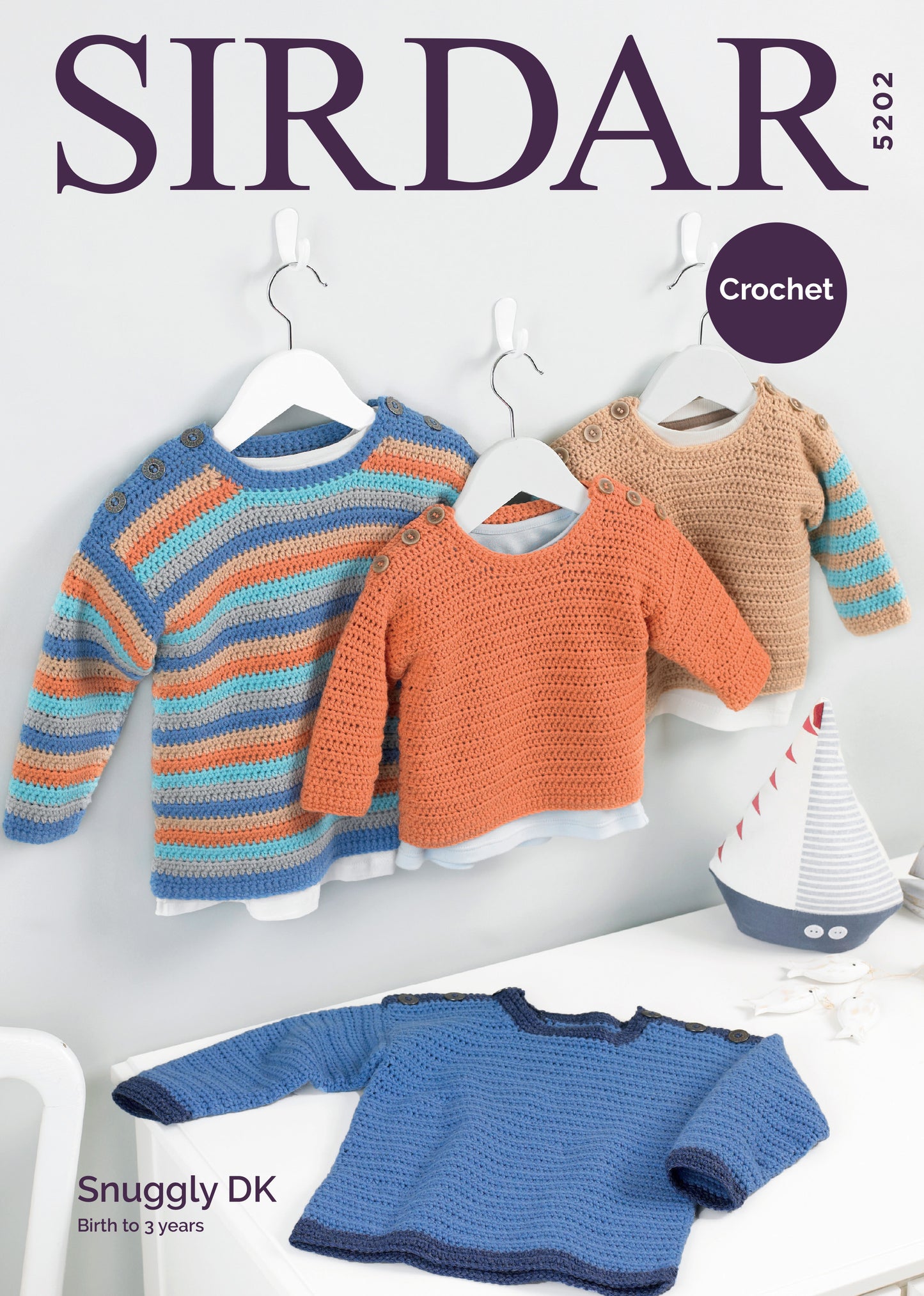 Sirdar 5202 Crochet Sweaters in Snuggly DK Leaflet
