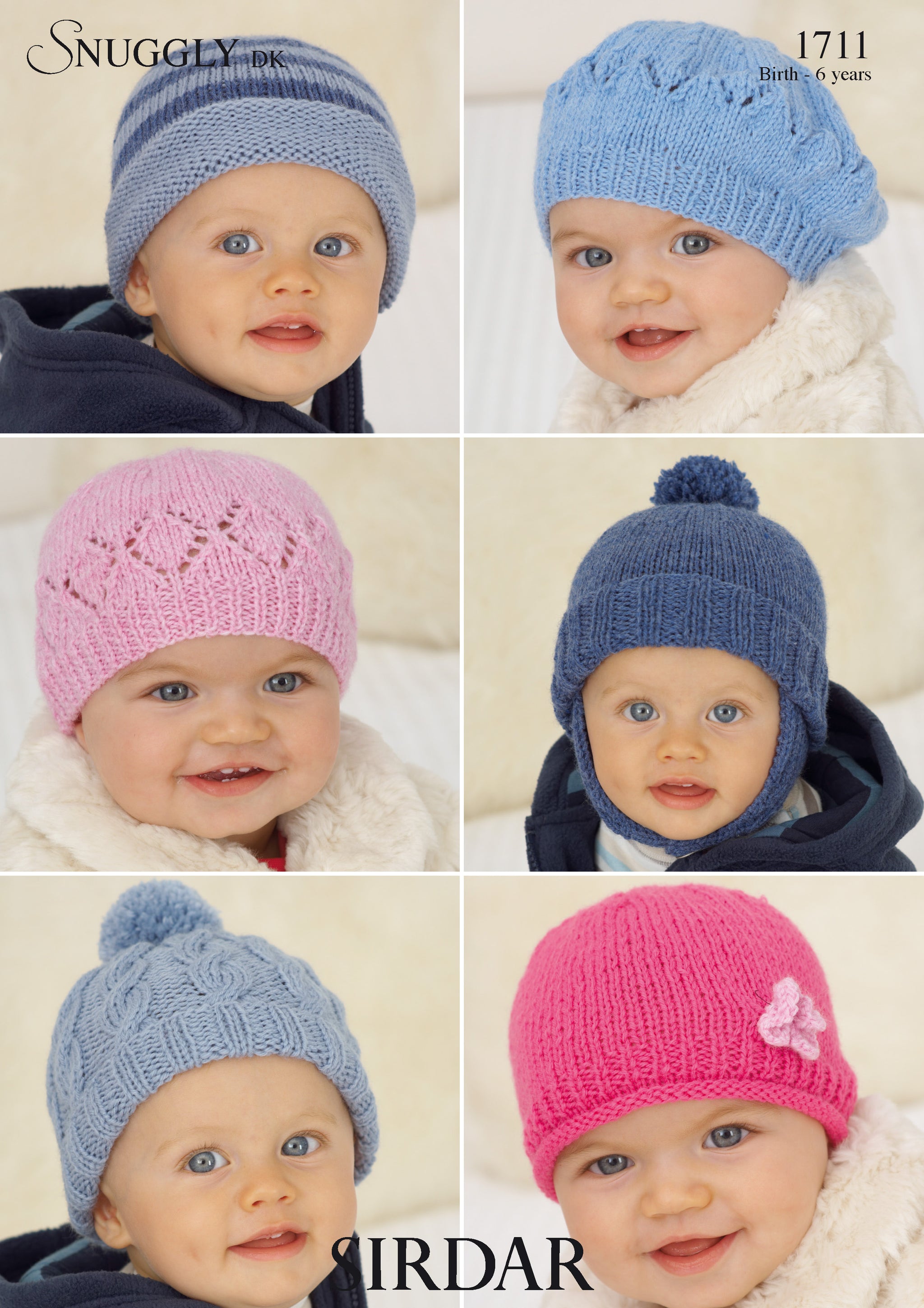 Sirdar Snuggly DK Pattern 1711  Birth-6 Years