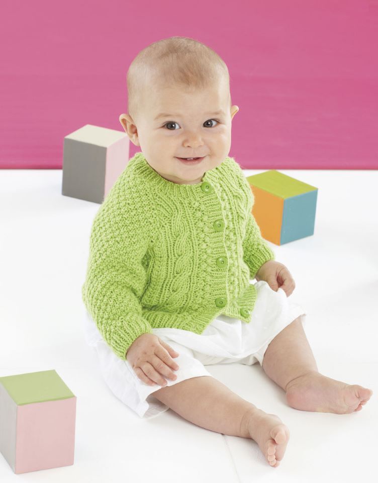 Sirdar Snuggly DK Pattern 4876 Birth to 7 Years Round Neck Or Hooded Jacket