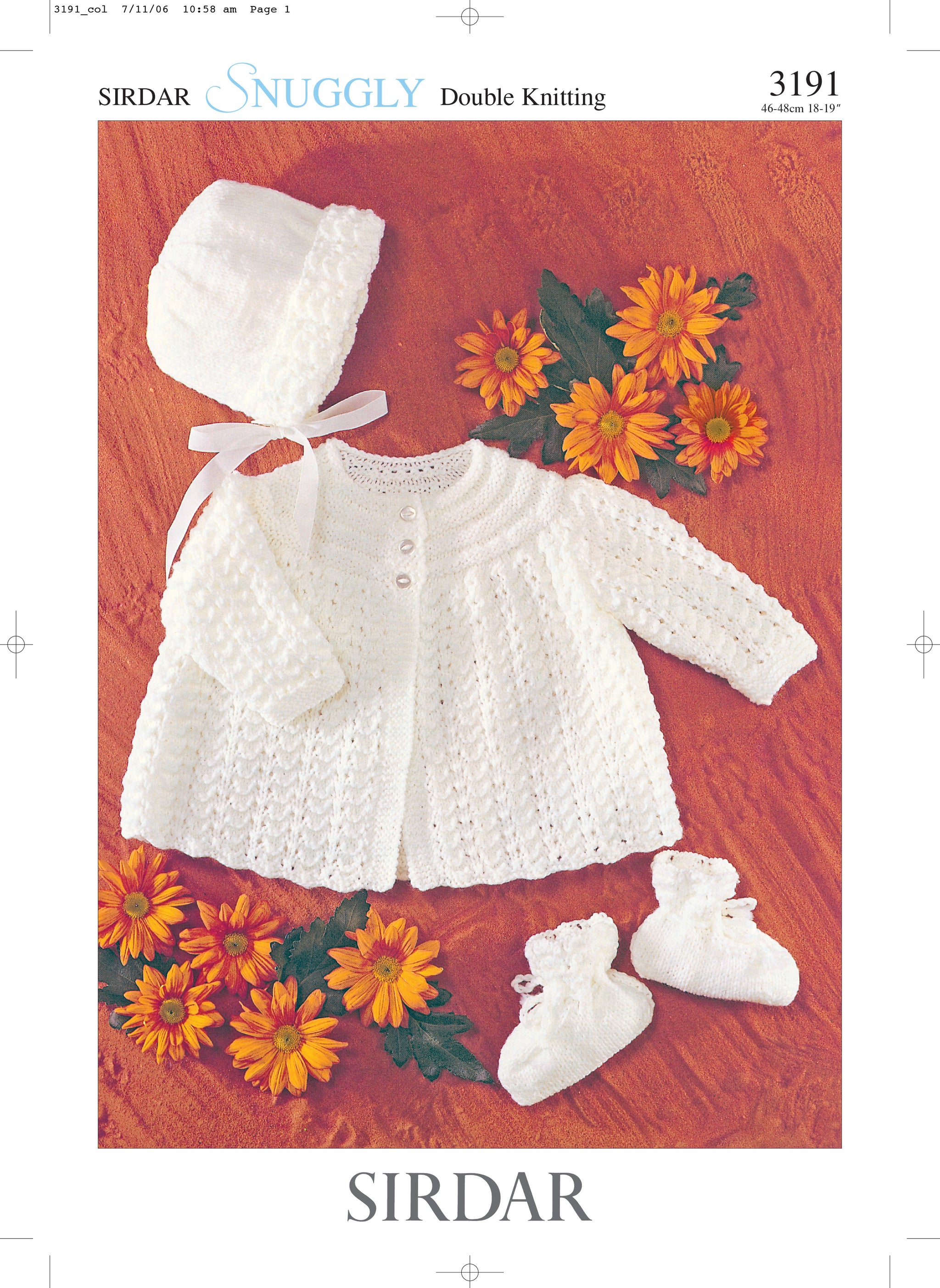 Sirdar Snuggly DK Knitting Pattern 3191 Size 46cm and 48cm