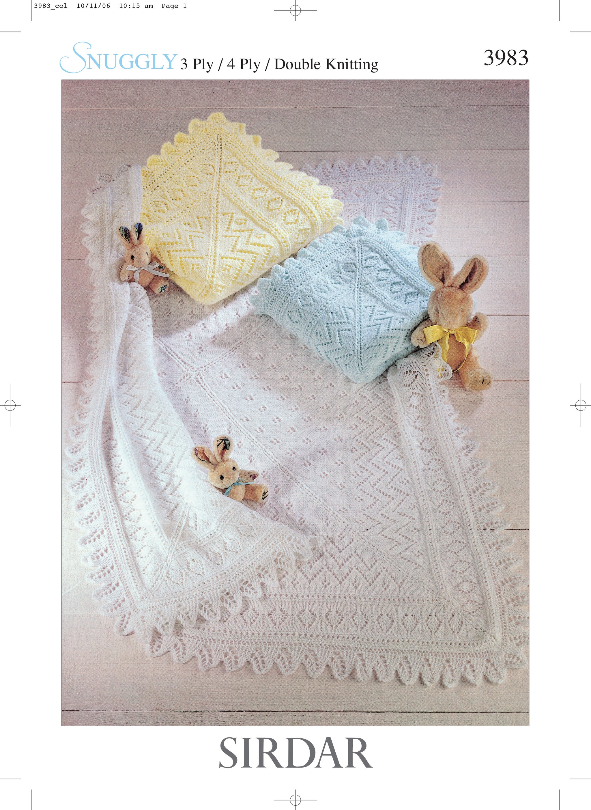 Sirdar 3983 Snuggly 3 Ply, 4 Ply & DK Leaflet