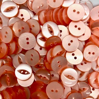 Fish Eye Button : 11mm Coral